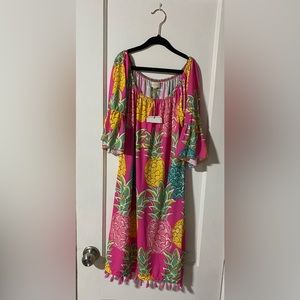 Simply Southern Dress - Size Small - Pink/Pineapples